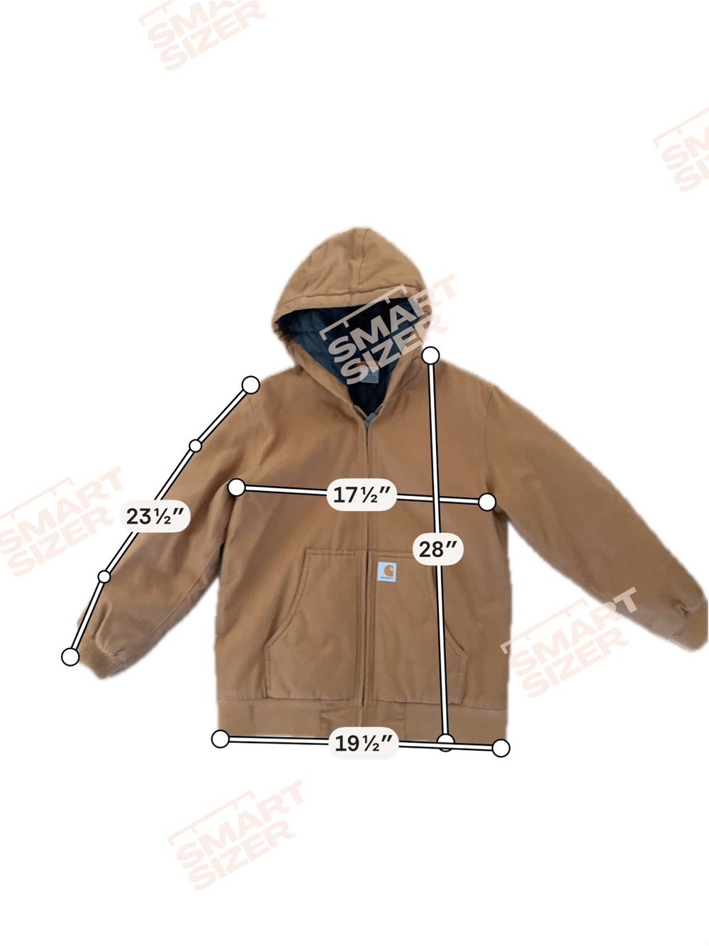 Carhartt Brown Hooded Kids Jacket - Picture 5 of 5